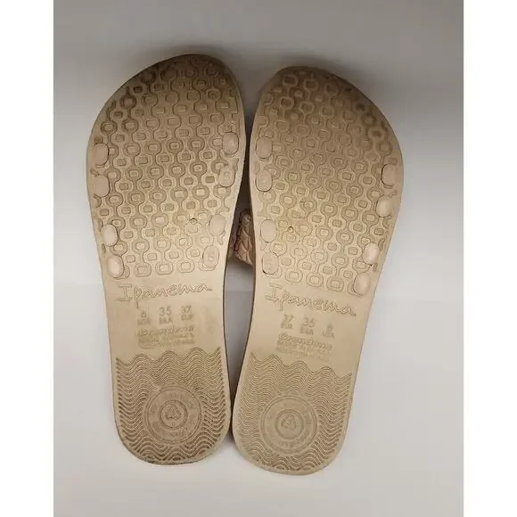 Inpanema Renda II Fem Slide Sandals Beige Size US 6 - Picture 12 of 12
